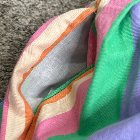 ModCloth multi color striped cotton  skirt size XlArge pink blue green pur - Picture 11 of 11